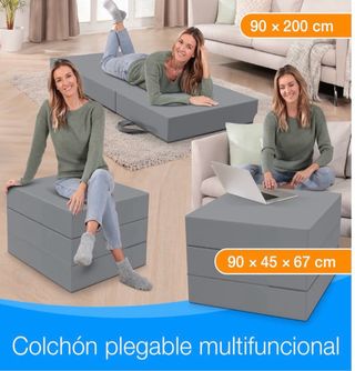 Colchón Plegable Espuma 200x90x15 + Funda