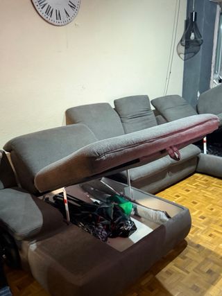 Sofá cama grande gris