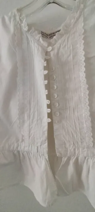 Blusa N&B Classic Shirt Algodón Blanca