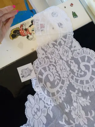 Mantilla fallera in pizzo bianco 135x67