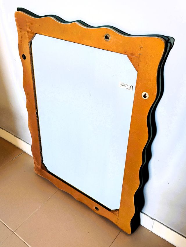 Espejo Clásico Vidrio Esmerilado Decorado 76x56cm