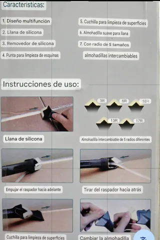 Aplicador Silicona Rascador 5 en 1