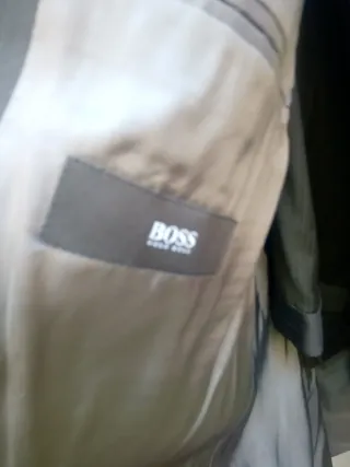 Traje completo negro y beige