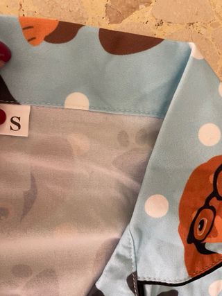 Pijama corto perros azul