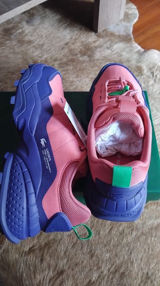 Zapatillas Lacoste Rosa y Azul Marino Talla 39.5