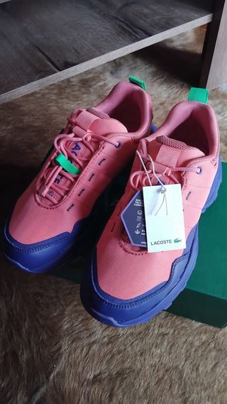 Zapatillas Lacoste Rosa y Azul Marino Talla 39.5