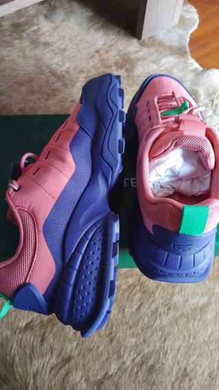 Zapatillas Lacoste Rosa y Azul Marino Talla 39.5