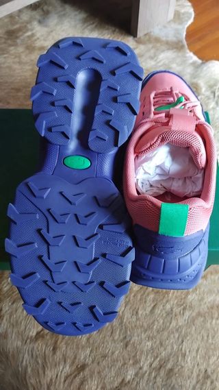 Zapatillas Lacoste Rosa y Azul Marino Talla 39.5