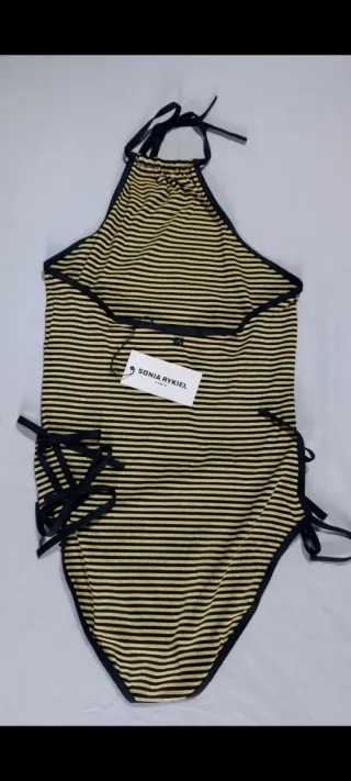 Bañador Sonia Rykiel Rayas Negro/Amarillo