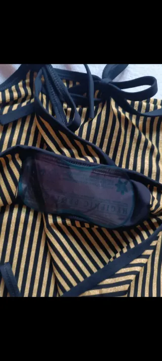 Bañador Sonia Rykiel Rayas Negro/Amarillo