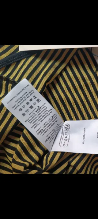 Bañador Sonia Rykiel Rayas Negro/Amarillo