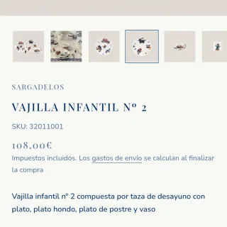 Vajilla Infantil Sargadelos n°2