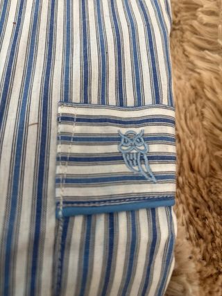 Pijama Largo Rayas Azul y Blanco Hombre