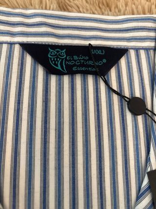 Pijama Largo Rayas Azul y Blanco Hombre