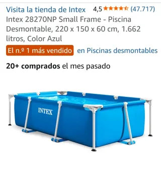 Piscina Intex Rectangular Azul