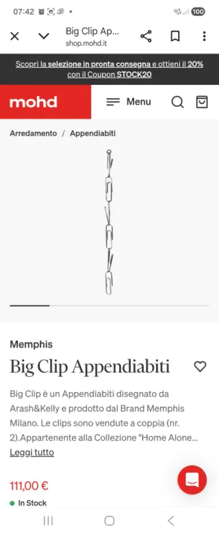 Appendiabiti soffitto metallo argento