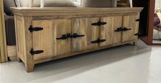 Mueble TV madera y metal forjado