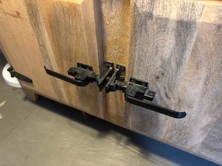 Mueble TV madera y metal forjado