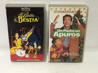 2 Cintas VHS: La Bella/Bestia y Un Padre en Apuros