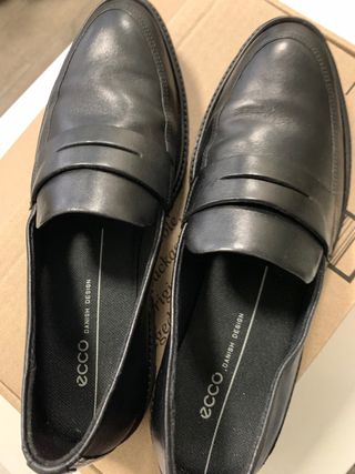 Mocasines Ecco de Piel Negra