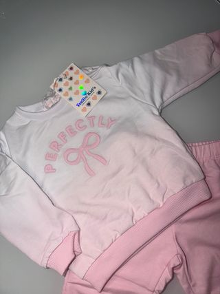 Completo bimba bianco e rosa