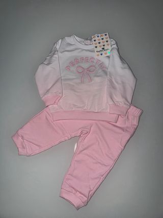 Completo bimba bianco e rosa