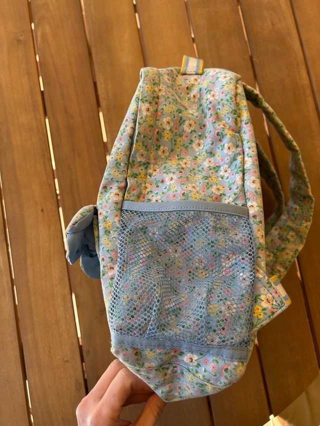 Mochila Cath Kids floral azul