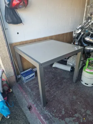 Mesa Terraza Cristal y Metal