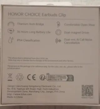 Honor Choice Earbuds Clip Negros