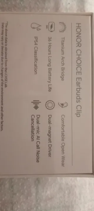 Honor Choice Earbuds Clip Negros