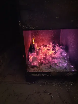 Estufa/asador de hierro