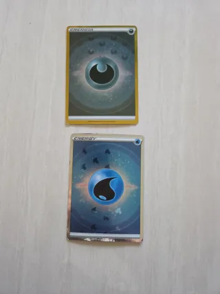 Cartas Pokémon Energía Psíquica y Agua