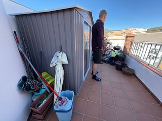 Caseta jardín/terraza grande metal/plástico