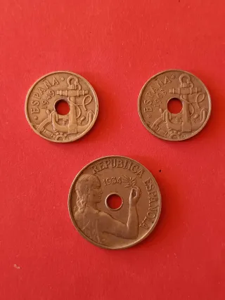 Lote 3 Monedas Españolas - (H02)