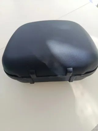 Neceser de maquillaje azul y gris