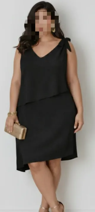 Vestido Negro Mango Talla M