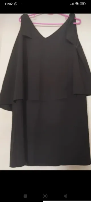 Vestido Negro Mango Talla M