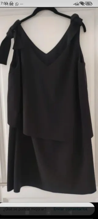 Vestido Negro Mango Talla M