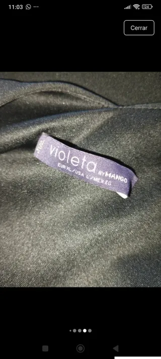 Vestido Negro Mango Talla M