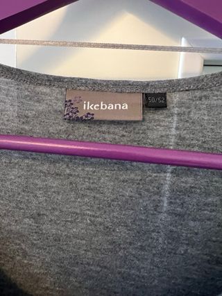 Camiseta y cárdigan Ikebana rayas grises