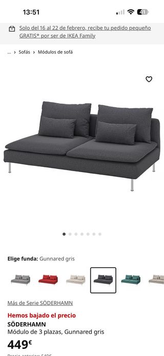 Fodere per divano Soderhamn Ikea grigie