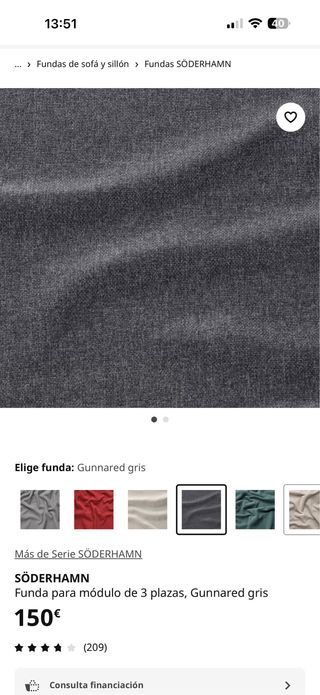 Fodere per divano Soderhamn Ikea grigie