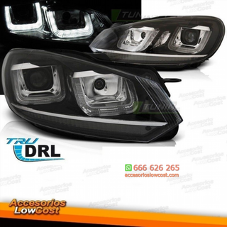 FAROS LUZ DRL DIURNA REAL LED PARA VW GOLF VI 08-
