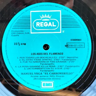 Lp El Carbonerillo Los Ases del Flamenco Vol. 2