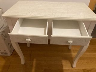 Mobile ingresso stile vintage bianco in legno