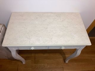 Mobile ingresso stile vintage bianco in legno