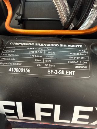 Compresor Belflex OilLess/Silent 3L