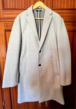 Abrigo paño gris Zara