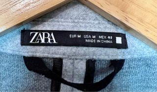 Abrigo paño gris Zara