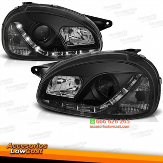 FAROS LUZ DIURNA LED, CORSA B, 93-00- CRISTAL CLA